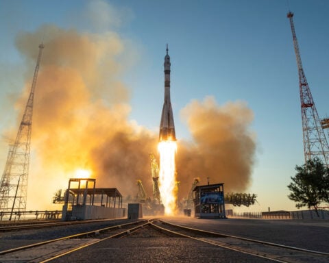 US-Russian crew arrives at the International Space Station for 8-month mission