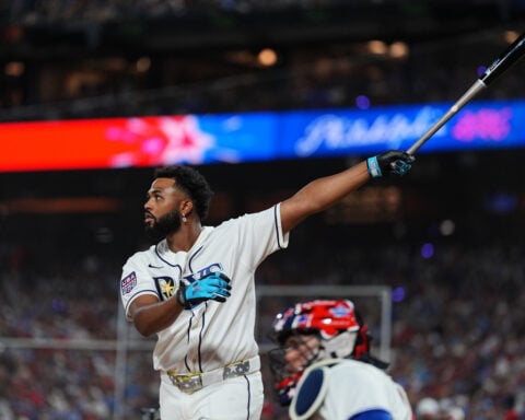 Rays slugger Junior Caminero feels fortunate left hand not broken after he was hit in All-Star Game