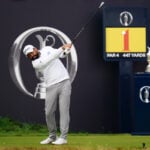 British Open: Baldwin hits 'terrifying' opening shot after missing World Cup semi due to early start