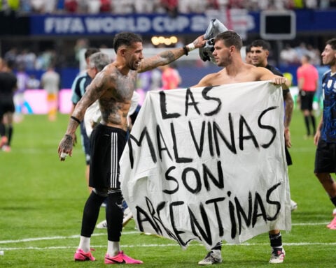 UK urges FIFA to investigate Argentina over Falklands banner at World Cup