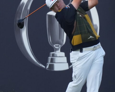 DeChambeau finds a strategy to get in the mix at the British Open and trail by a shot
