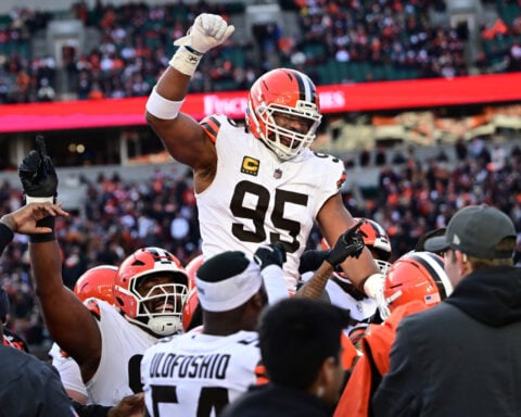 Myles Garrett of the Rams is voted as the top edge rusher in the NFL by an AP panel