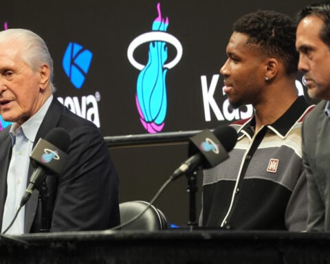 Giannis arrives in Miami, looking to follow Messi's path to more titles and success