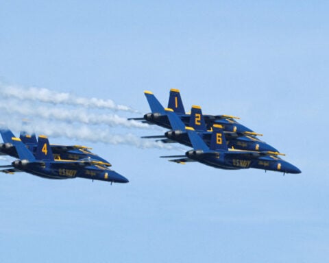Pentagon chief backs pilots amid review into US Navy Blue Angels' low altitude flight