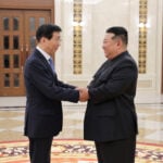 North Korean leader Kim Jong Un meets China's Wang Huning