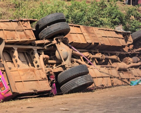 A school bus crash in Uganda kills at least 20 children and an adult