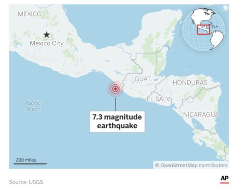 A 7.3 earthquake hits Mexico-Guatemala border with no immediate damage reported