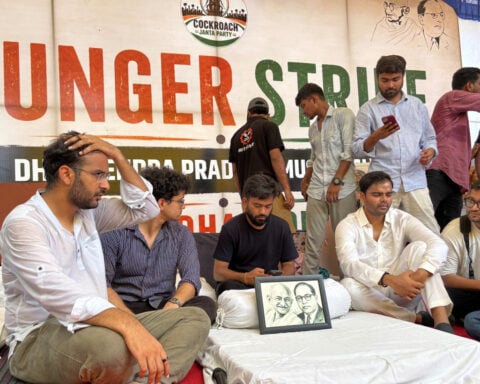 Indian police hospitalize an activist who's on a hunger strike for education reform