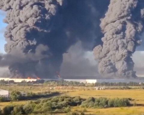 Ukrainian drone attacks kill seven warehouse workers in Russia, spark fire at Moscow region oil depot