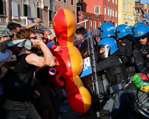 Venice protesters clash with police as Trump envoy’s mega yacht crashes their party