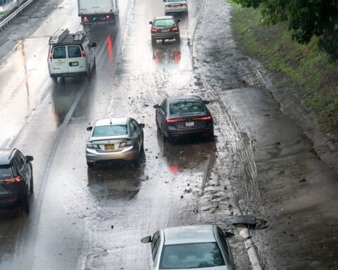 New Yorkers, after days of heavy smoke and torrid temperatures, are met with thunderstorms and flash flooding