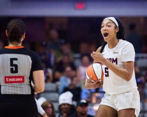 Atlanta's Angel Reese leaves game against Chicago with left leg injury