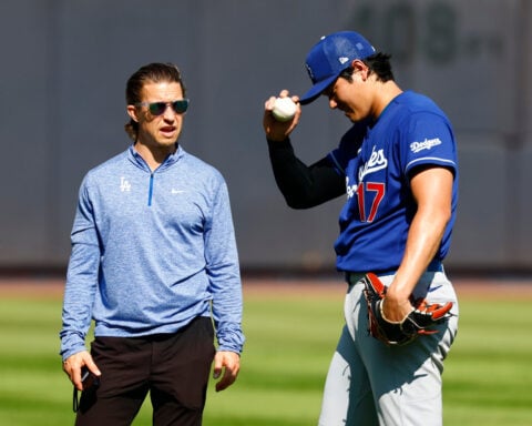 Dodgers two-way star Shohei Ohtani won't pitch for 'some time' because of left knee irritation