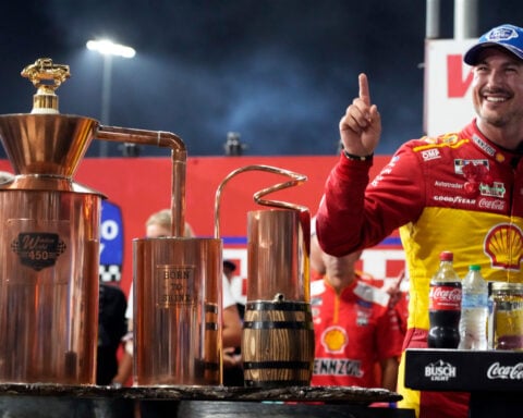Joey Logano ends victory drought in NASCAR points return to North Wilkesboro
