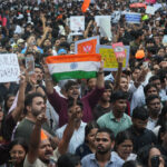 India's Cockroach movement supporters gather to attempt a march to Parliament