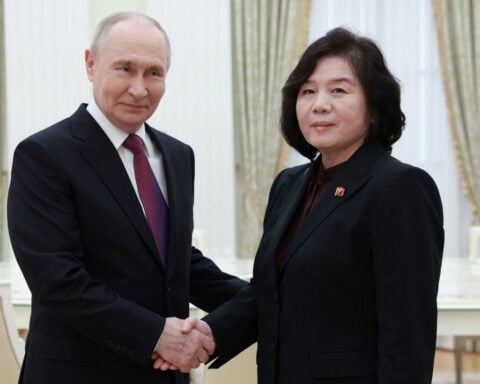 Russia's Putin meets North Korea's top diplomat in Kremlin