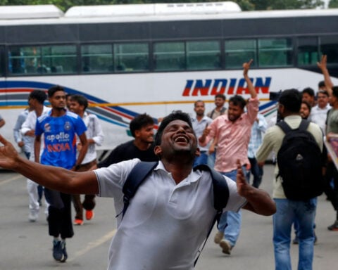 India police use tear gas to stop march on Parliament by Cockroach movement supporters