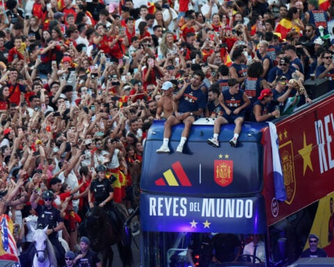 Scores celebrate Spain's 'Kings of the World' win in exhilarated Madrid