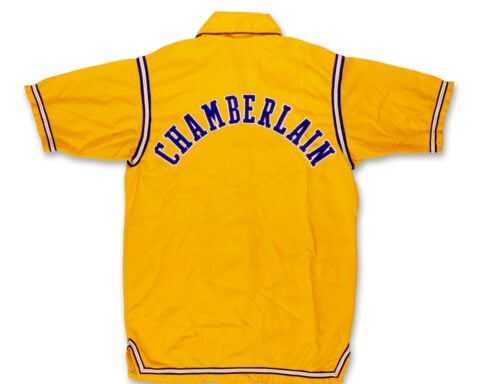 Wilt Chamberlain Lakers jacket found by a teen at a thrift store fetches over $89,000 at auction
