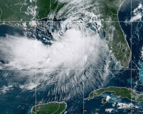 Tropical Storm Bertha in the Gulf of Mexico is moving toward the Florida Panhandle and Alabama