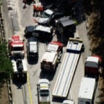 I-80 fully reopens 16 hours after 12-vehicle crash including big rigs in California