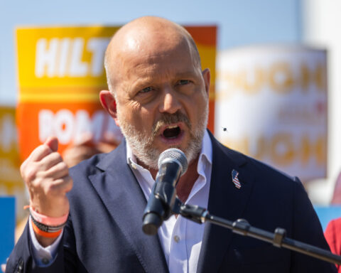 Republican Hilton tells Californians they can hate Trump but still vote for him in governor's race