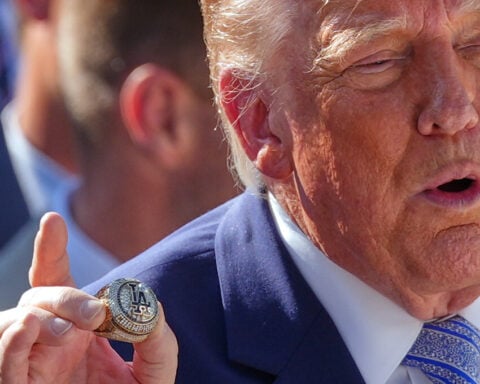 Trump fetes Dodgers at the White House again, saying the team is 'one of the great brands'