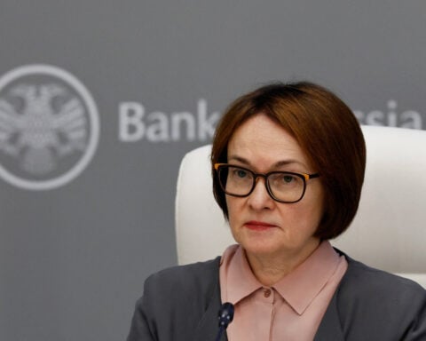 Russian central bank cuts key rate by 25 bps to 14% as Ukrainian drones hit economy