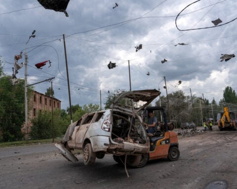 Russian missile strike kills 10 at Ukrainian defence event
