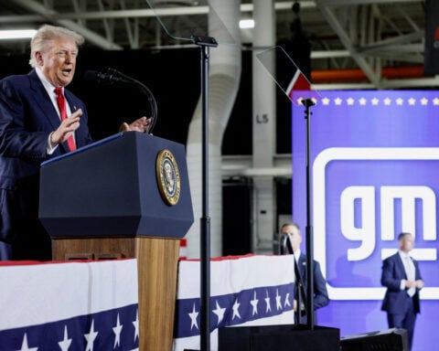 Trump uses GM stage to launch midterms attack on Democrats