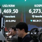 South Korea’s Kospi index sinks more than 9% on heavy selling of chipmaking stocks
