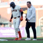 Giants 3B Casey Schmitt leaves game versus Brewers in 2nd inning due to apparent leg injury