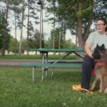 Dog and her owner are helping find pets displaced by the Aspen Acres Fire