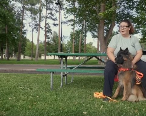 Dog and her owner are helping find pets displaced by the Aspen Acres Fire
