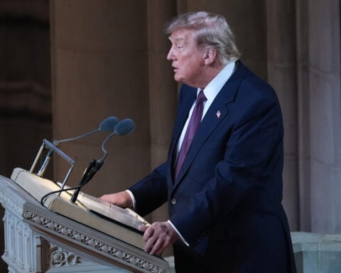 The Latest: Trump eulogizes Lindsey Graham, says he was a 'constant fixture of American politics'