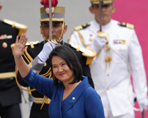 Keiko Fujimori is inaugurated as Peru's president following a narrow election victory