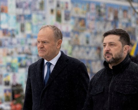 Ukraine's Zelenskiy, Poland's Tusk talk about defence, history