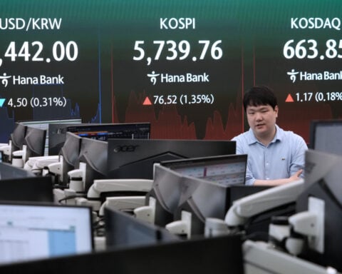 Oil prices slip and world shares are mixed as investors sell AI stocks in Asia