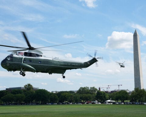 US transport secretary working on telecom issues fix after close call involving Trump helicopter