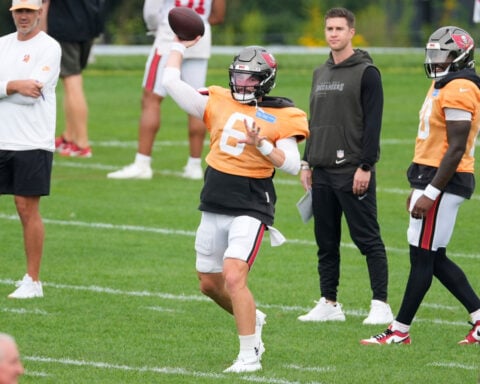 Buccaneers-Jets joint practice turns chippy, with a few fights and a helmet thrown