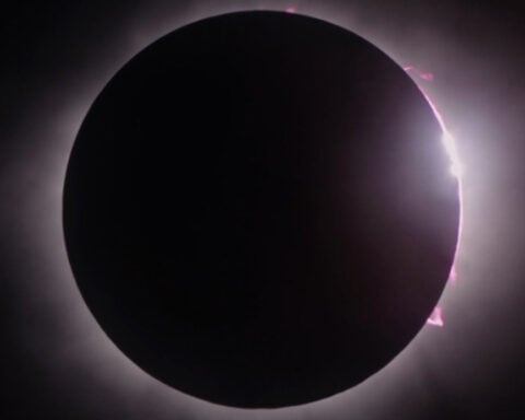 A rare sunset total solar eclipse dazzles the sky for millions of people