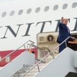 The Latest: Trump says he was taken off Air Force One last month due to threat