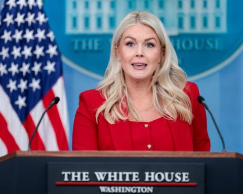 Trump says press secretary Leavitt to leave job at month's end