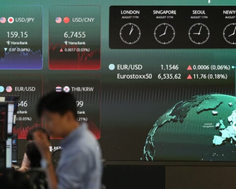 Asian shares mostly rise after buying of AI-related shares leads a rally on Wall Street