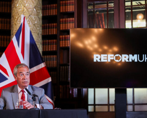 Reform UK's Farage faces off against Count Binface in election