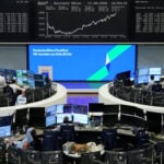 European shares inch up as lower crude offsets geopolitical unease