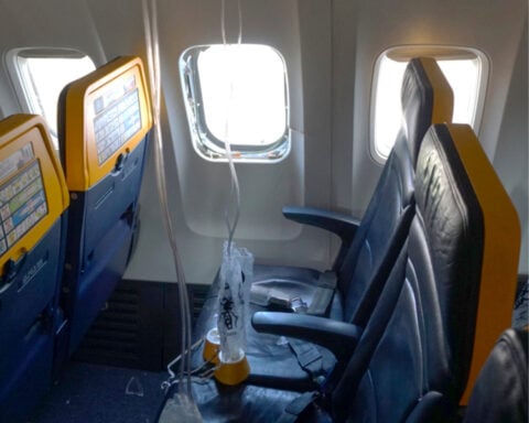 Broken engine parts shattered the Ryanair plane window that a man's head got sucked into: NTSB