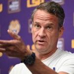 Kiffin maintaining initial stance on D.J. Pickett wearing the No. 5 of former LSU QB Jayden Daniels