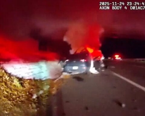 Teen driver thanks 5 officers who saved his life after fiery crash on Long Island