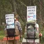 'Walking America Couple" pass through Northern California, share message of positivity and connection